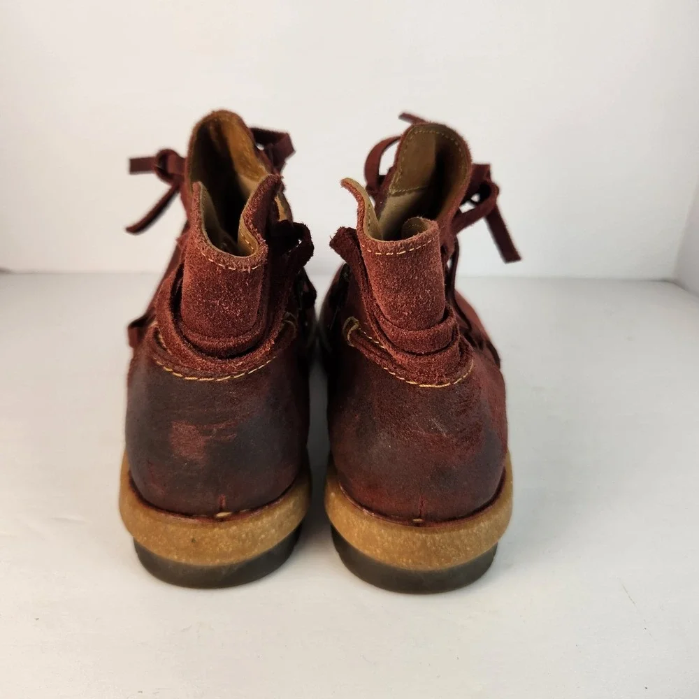 Born Tarkiln Women's Casual Suede Ankle Booties Burgundy Size 9
